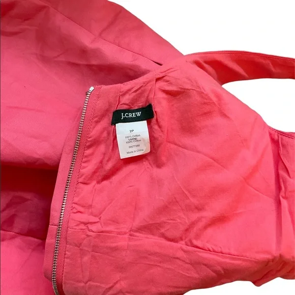 J. Crew Pink Sleeveless Silver Zip Back Above the Knee Sheath Dress Size 2P - Picture 6 of 16